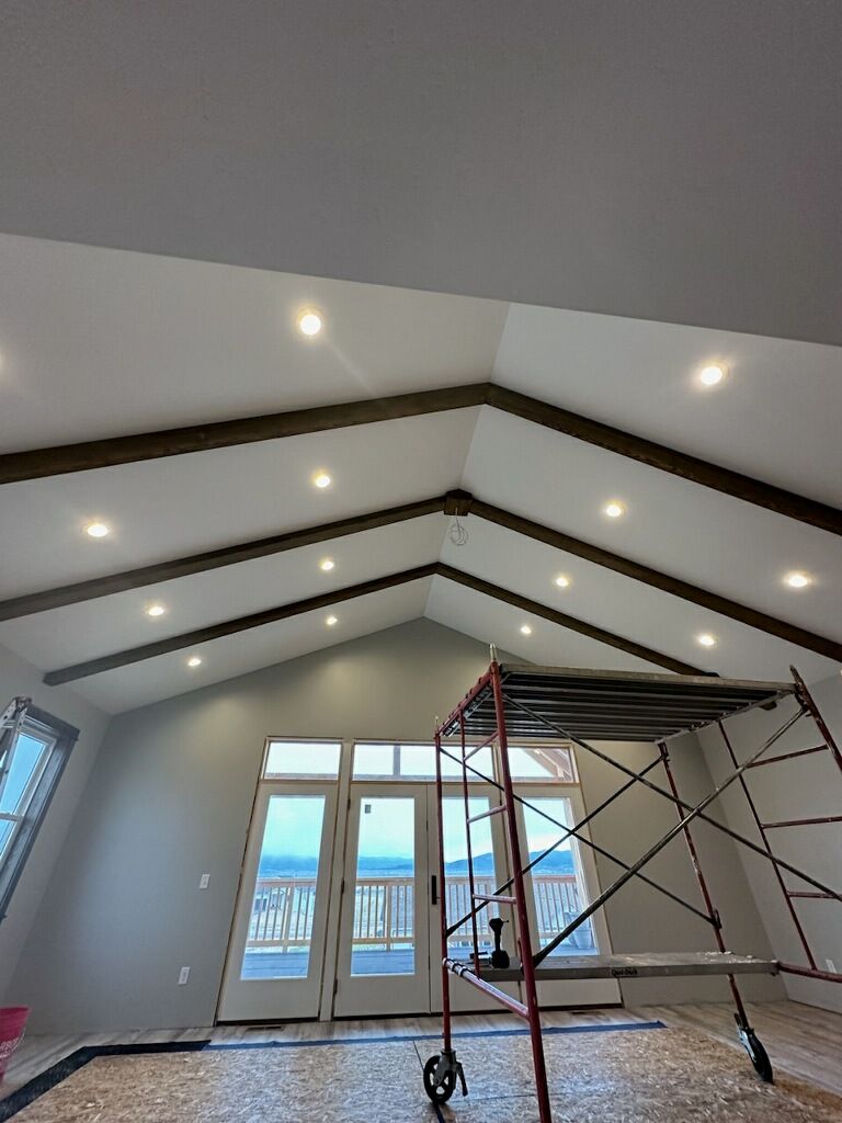Big windows under the beams