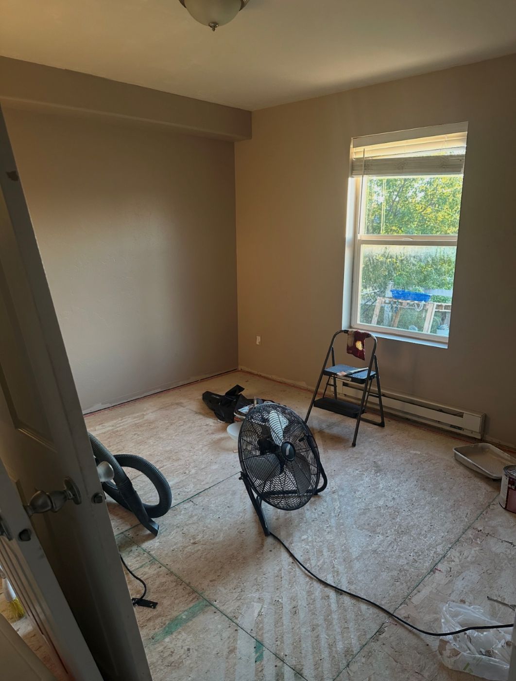 Room during the remodel